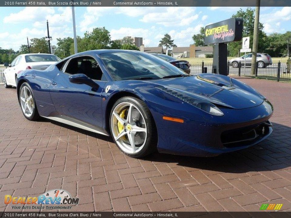 2010 Ferrari 458 Italia Blue Scozia (Dark Blue) / Nero Photo #11