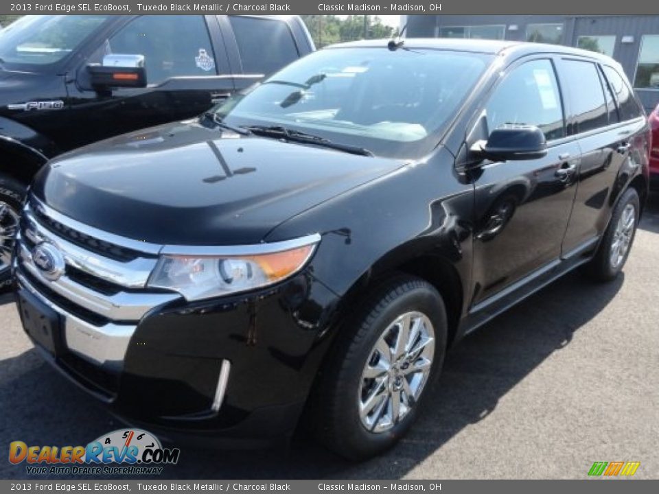 2013 Ford Edge SEL EcoBoost Tuxedo Black Metallic / Charcoal Black Photo #1