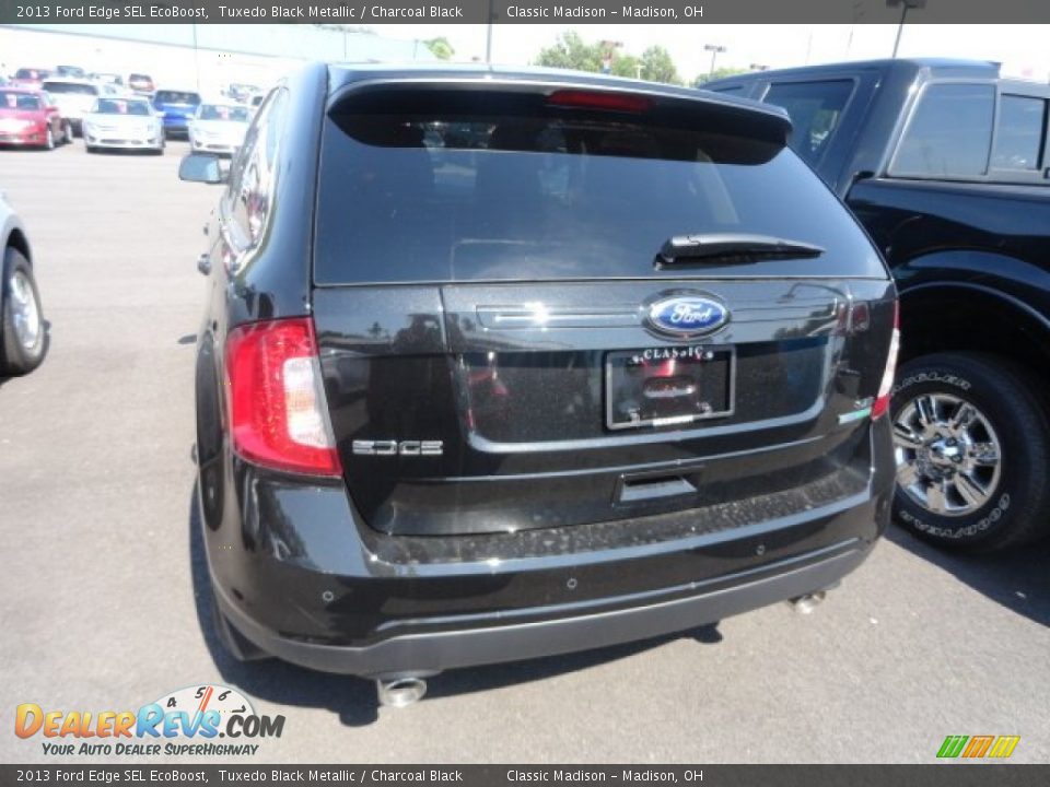 2013 Ford Edge SEL EcoBoost Tuxedo Black Metallic / Charcoal Black Photo #4