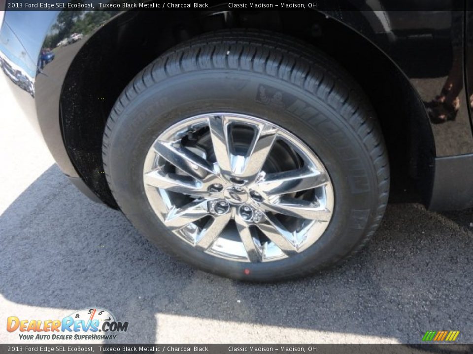 2013 Ford Edge SEL EcoBoost Tuxedo Black Metallic / Charcoal Black Photo #5
