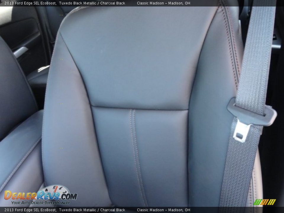 2013 Ford Edge SEL EcoBoost Tuxedo Black Metallic / Charcoal Black Photo #8