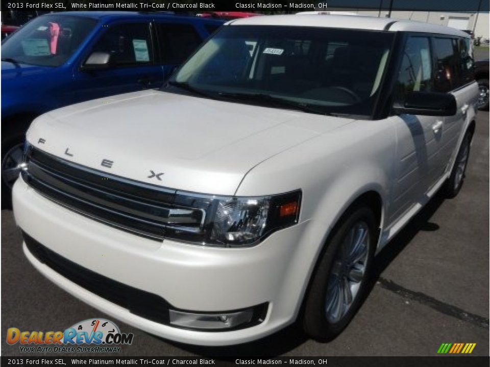 2013 Ford Flex SEL White Platinum Metallic Tri-Coat / Charcoal Black Photo #1