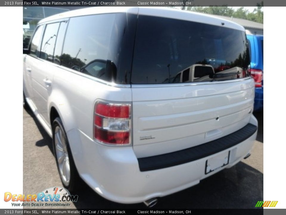 2013 Ford Flex SEL White Platinum Metallic Tri-Coat / Charcoal Black Photo #3