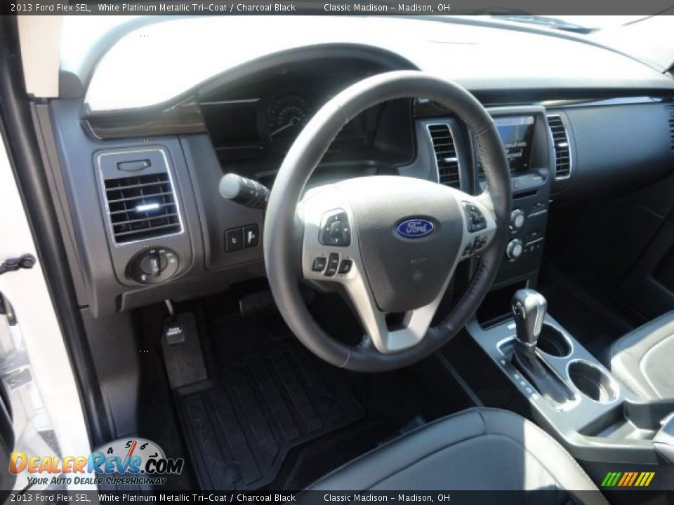 2013 Ford Flex SEL White Platinum Metallic Tri-Coat / Charcoal Black Photo #9