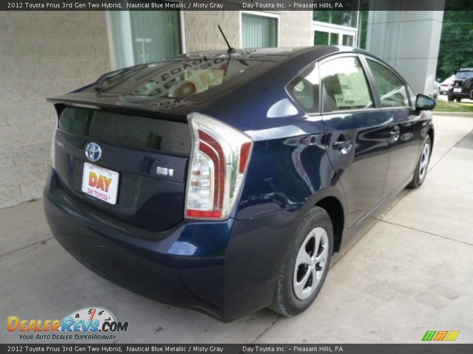 2012 Toyota Prius 3rd Gen Two Hybrid Nautical Blue Metallic / Misty Gray Photo #2