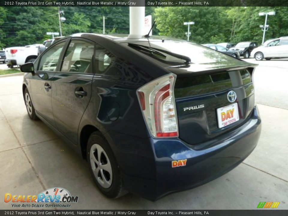 2012 Toyota Prius 3rd Gen Two Hybrid Nautical Blue Metallic / Misty Gray Photo #4