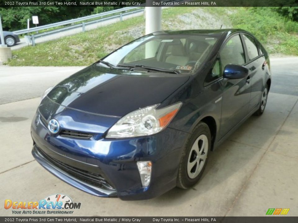 2012 Toyota Prius 3rd Gen Two Hybrid Nautical Blue Metallic / Misty Gray Photo #5