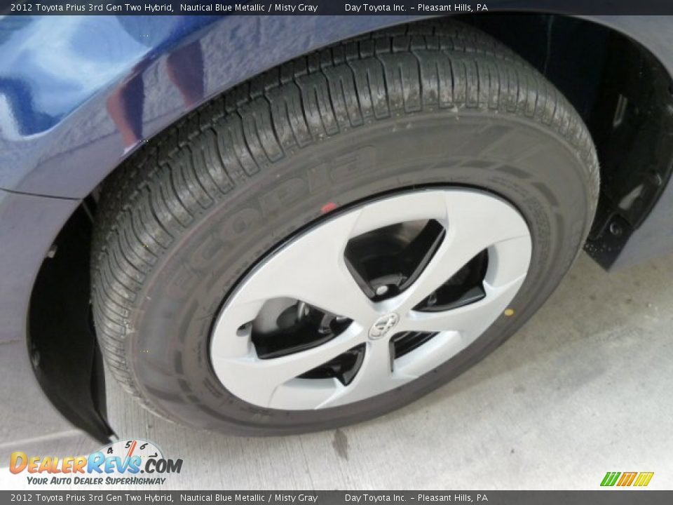 2012 Toyota Prius 3rd Gen Two Hybrid Nautical Blue Metallic / Misty Gray Photo #7