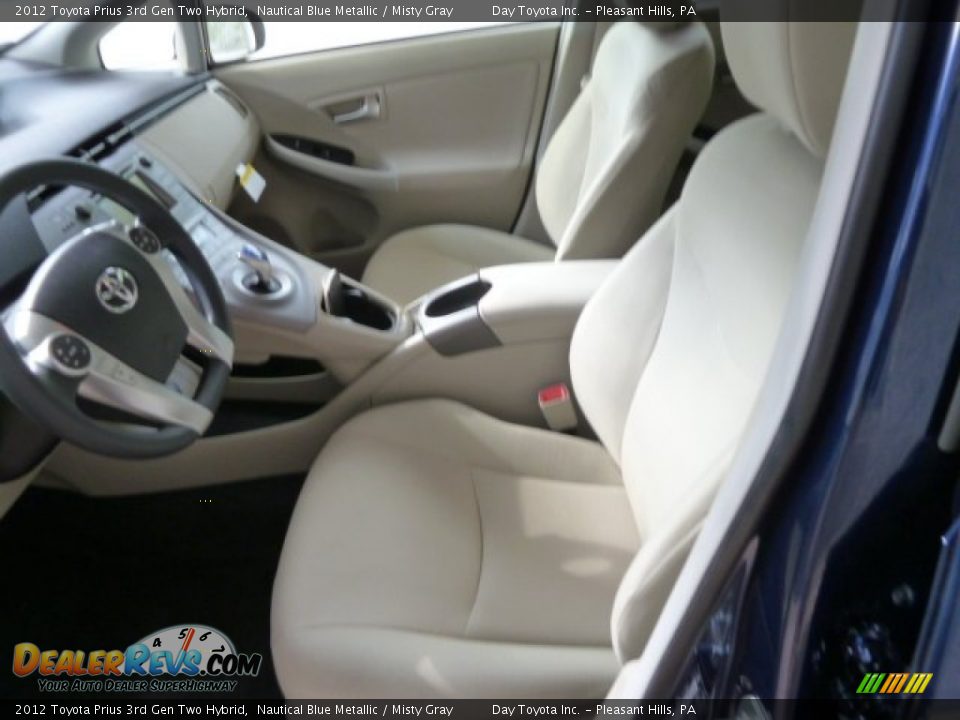 2012 Toyota Prius 3rd Gen Two Hybrid Nautical Blue Metallic / Misty Gray Photo #8