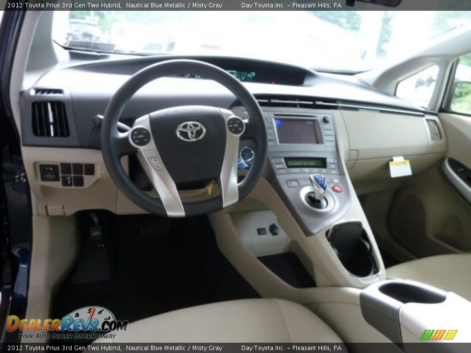 2012 Toyota Prius 3rd Gen Two Hybrid Nautical Blue Metallic / Misty Gray Photo #10