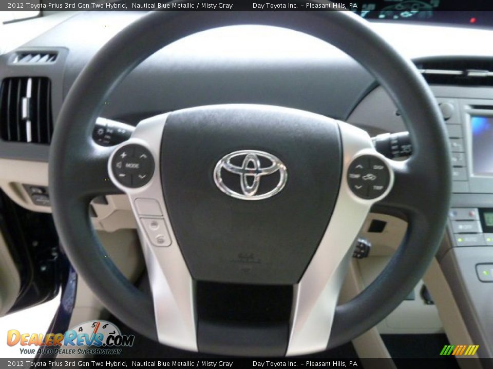 2012 Toyota Prius 3rd Gen Two Hybrid Nautical Blue Metallic / Misty Gray Photo #12