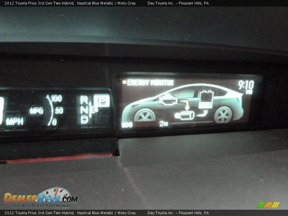 2012 Toyota Prius 3rd Gen Two Hybrid Nautical Blue Metallic / Misty Gray Photo #14