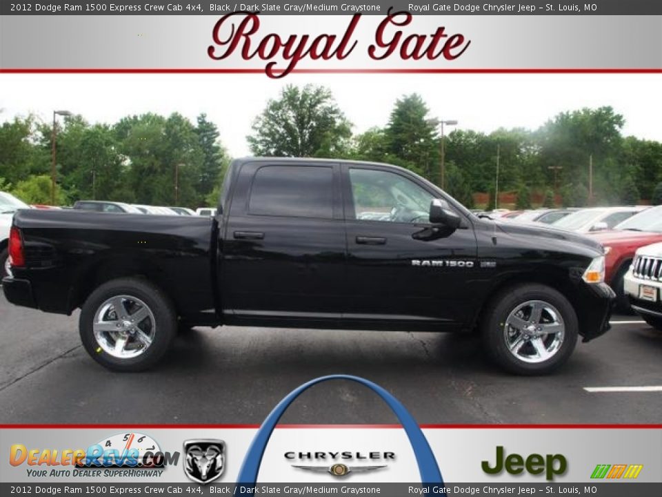 2012 Dodge Ram 1500 Express Crew Cab 4x4 Black / Dark Slate Gray/Medium Graystone Photo #1