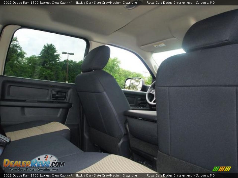 2012 Dodge Ram 1500 Express Crew Cab 4x4 Black / Dark Slate Gray/Medium Graystone Photo #4