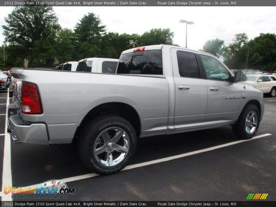 2012 Dodge Ram 1500 Sport Quad Cab 4x4 Bright Silver Metallic / Dark Slate Gray Photo #3