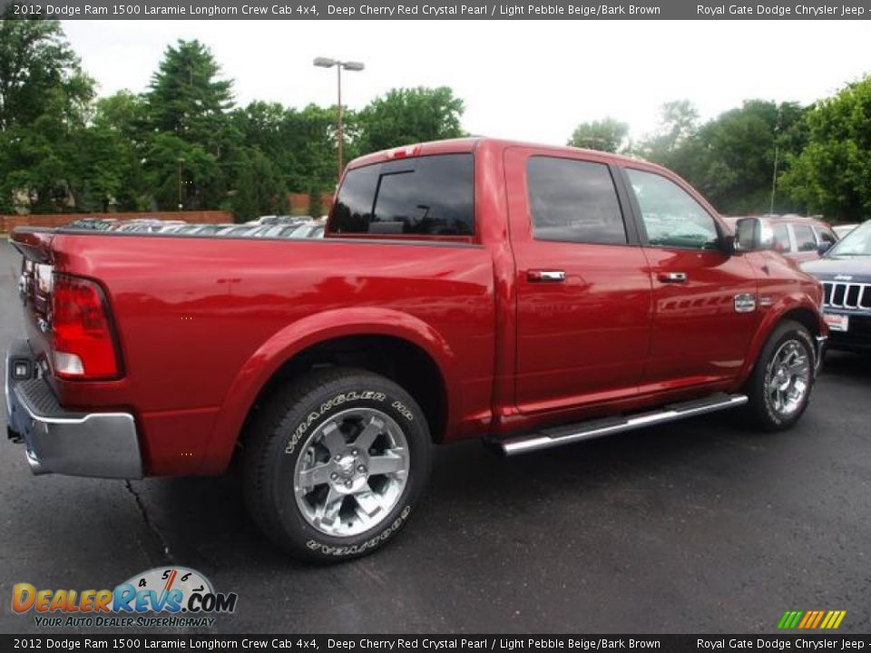 2012 Dodge Ram 1500 Laramie Longhorn Crew Cab 4x4 Deep Cherry Red Crystal Pearl / Light Pebble Beige/Bark Brown Photo #3
