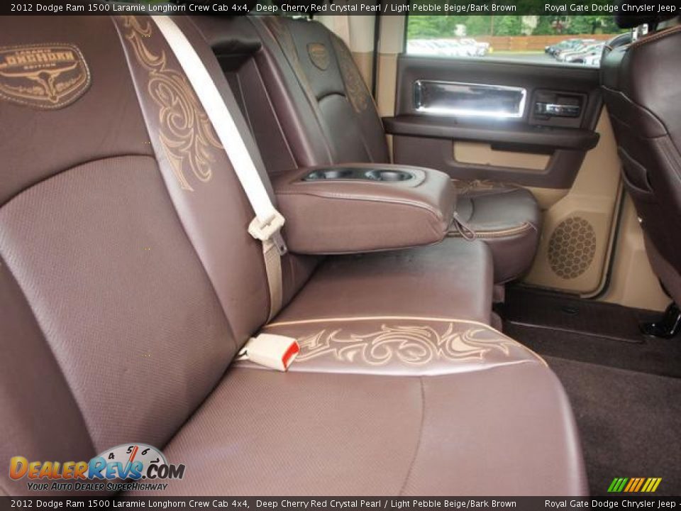 2012 Dodge Ram 1500 Laramie Longhorn Crew Cab 4x4 Deep Cherry Red Crystal Pearl / Light Pebble Beige/Bark Brown Photo #4