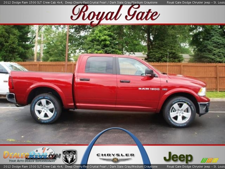 2012 Dodge Ram 1500 SLT Crew Cab 4x4 Deep Cherry Red Crystal Pearl / Dark Slate Gray/Medium Graystone Photo #1