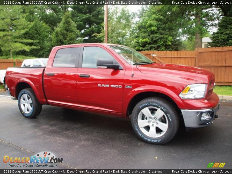 2012 Dodge Ram 1500 SLT Crew Cab 4x4 Deep Cherry Red Crystal Pearl / Dark Slate Gray/Medium Graystone Photo #2