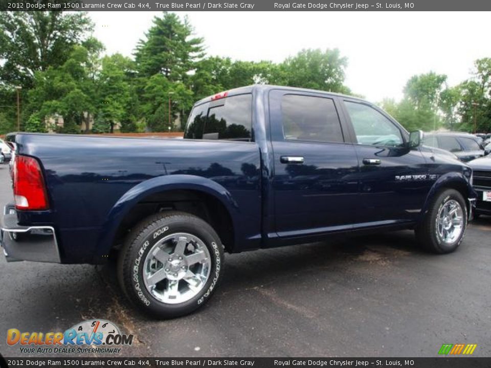 True Blue Pearl 2012 Dodge Ram 1500 Laramie Crew Cab 4x4 Photo #3