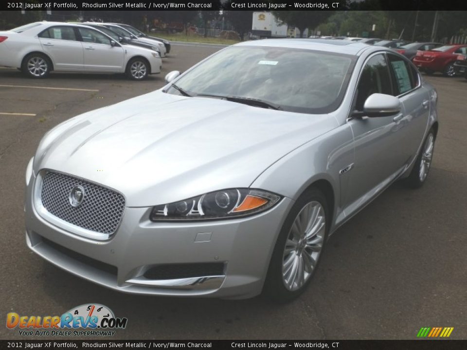 2012 Jaguar XF Portfolio Rhodium Silver Metallic / Ivory/Warm Charcoal Photo #2