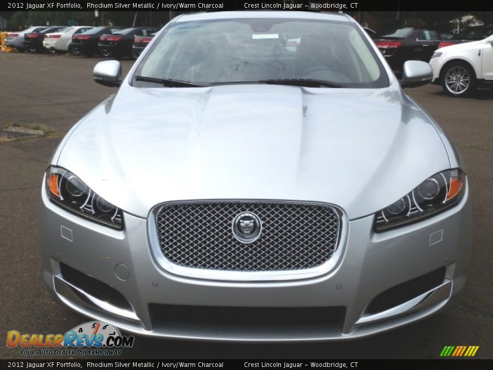 2012 Jaguar XF Portfolio Rhodium Silver Metallic / Ivory/Warm Charcoal Photo #3