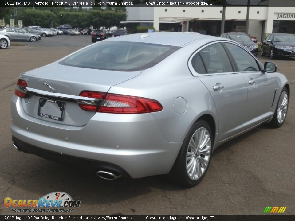 2012 Jaguar XF Portfolio Rhodium Silver Metallic / Ivory/Warm Charcoal Photo #5