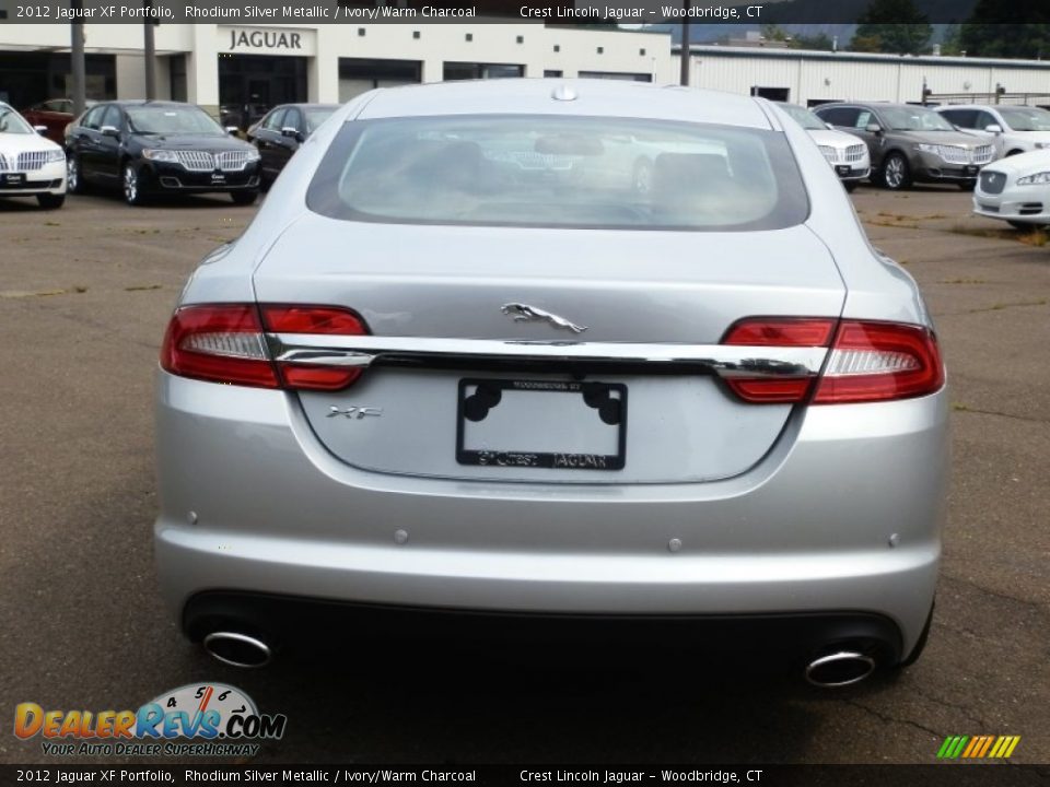 2012 Jaguar XF Portfolio Rhodium Silver Metallic / Ivory/Warm Charcoal Photo #6