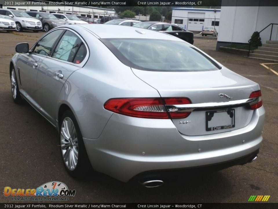 2012 Jaguar XF Portfolio Rhodium Silver Metallic / Ivory/Warm Charcoal Photo #7