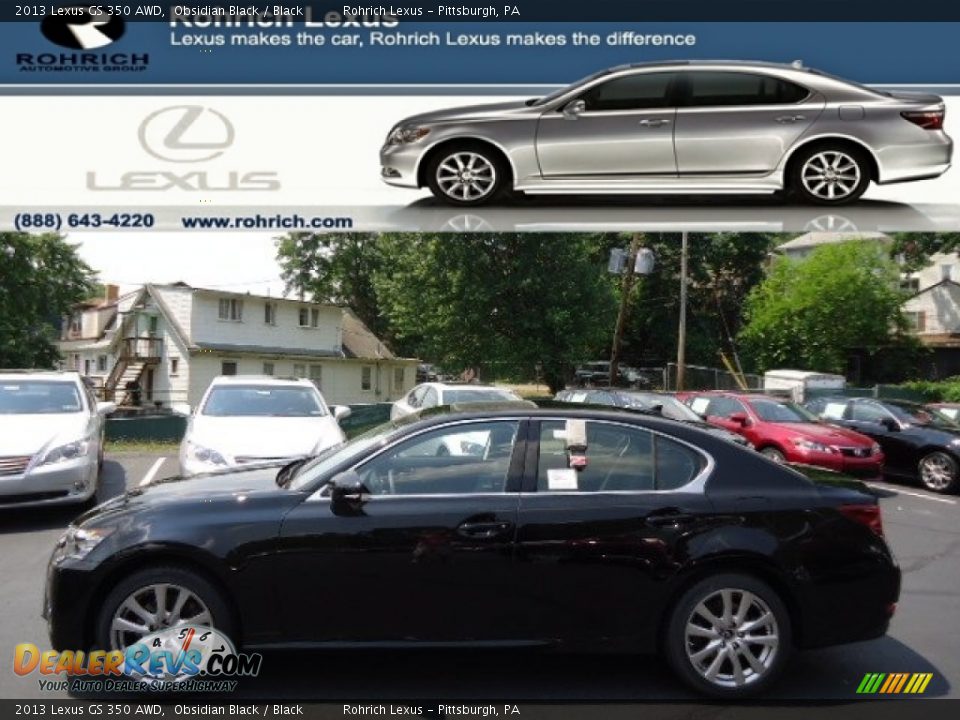 2013 Lexus GS 350 AWD Obsidian Black / Black Photo #1