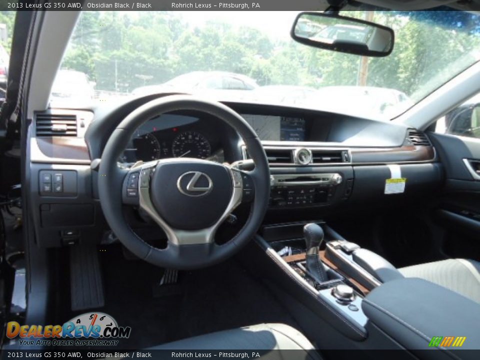 2013 Lexus GS 350 AWD Obsidian Black / Black Photo #12