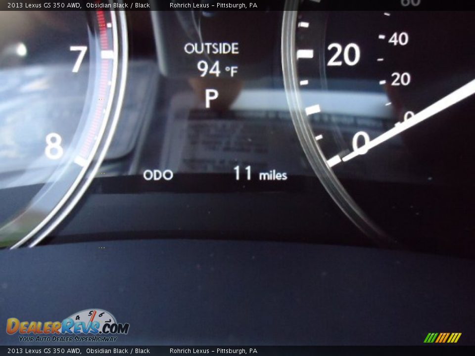2013 Lexus GS 350 AWD Obsidian Black / Black Photo #20