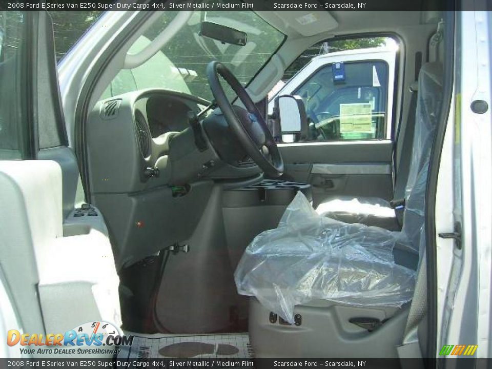 2008 Ford E Series Van E250 Super Duty Cargo 4x4 Silver Metallic / Medium Flint Photo #8