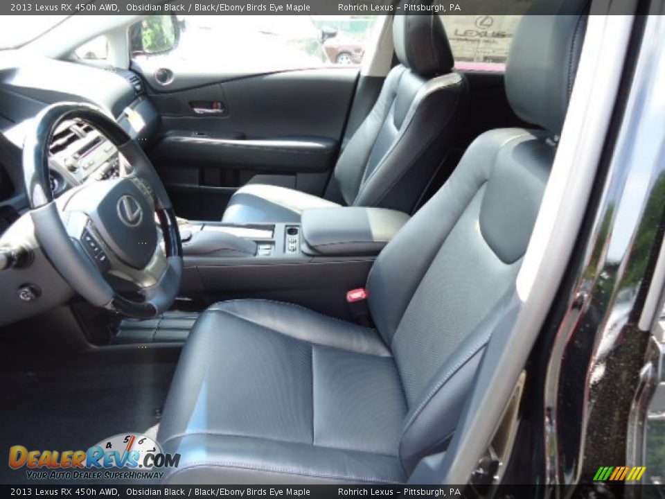 Black/Ebony Birds Eye Maple Interior - 2013 Lexus RX 450h AWD Photo #10