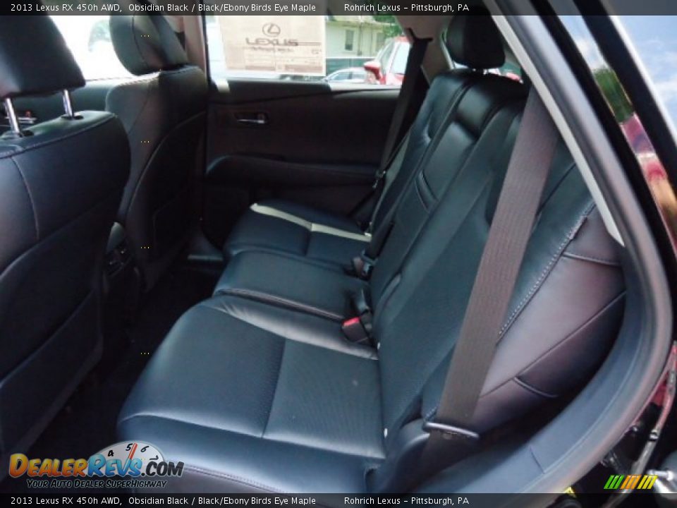 2013 Lexus RX 450h AWD Obsidian Black / Black/Ebony Birds Eye Maple Photo #11