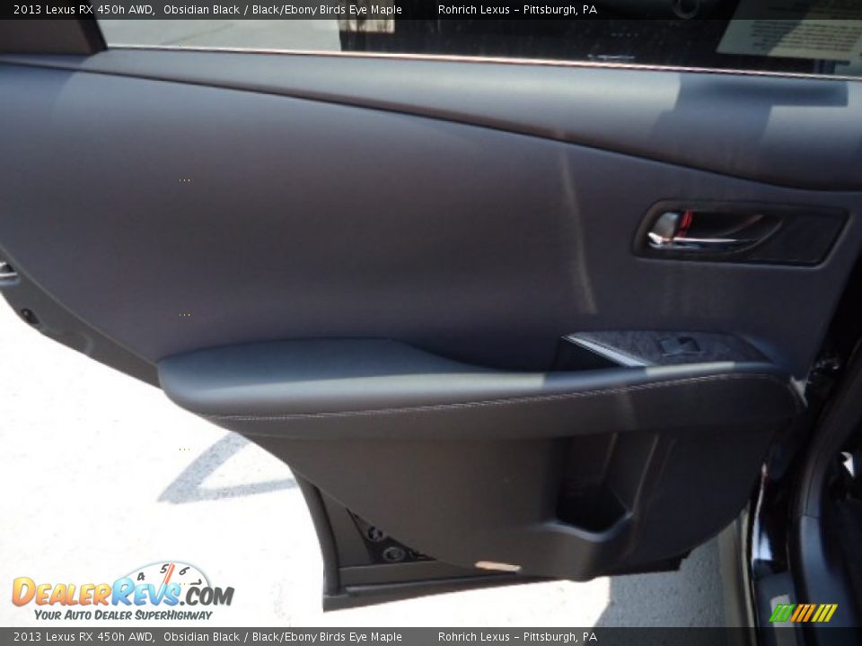 2013 Lexus RX 450h AWD Obsidian Black / Black/Ebony Birds Eye Maple Photo #13
