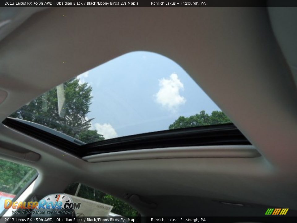 2013 Lexus RX 450h AWD Obsidian Black / Black/Ebony Birds Eye Maple Photo #15