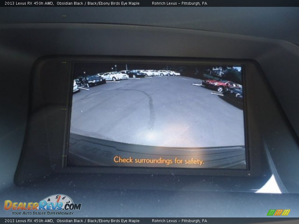 2013 Lexus RX 450h AWD Obsidian Black / Black/Ebony Birds Eye Maple Photo #18