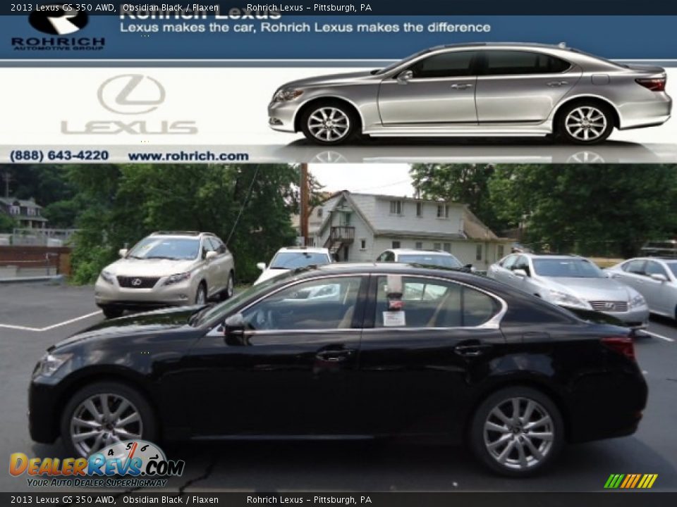2013 Lexus GS 350 AWD Obsidian Black / Flaxen Photo #1