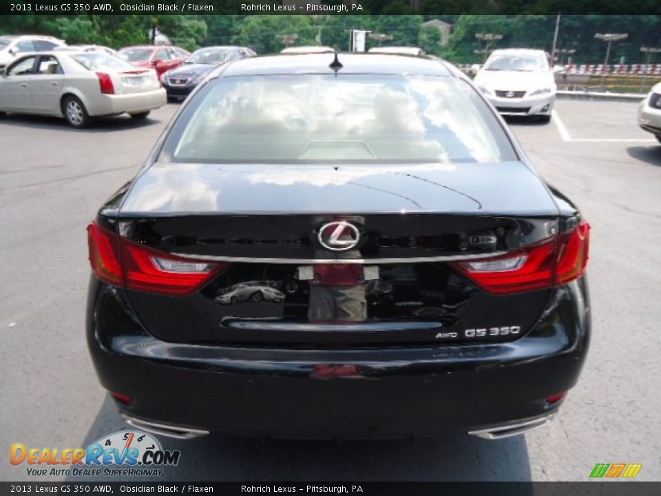 2013 Lexus GS 350 AWD Obsidian Black / Flaxen Photo #3