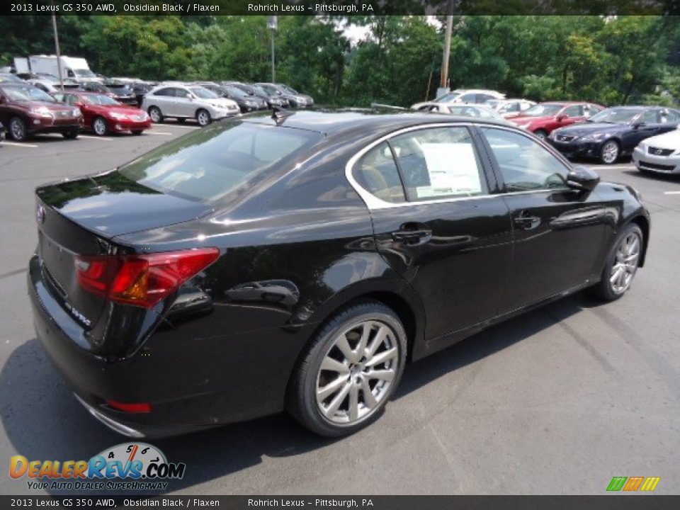 2013 Lexus GS 350 AWD Obsidian Black / Flaxen Photo #4