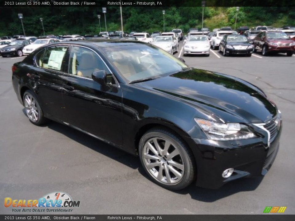 2013 Lexus GS 350 AWD Obsidian Black / Flaxen Photo #6