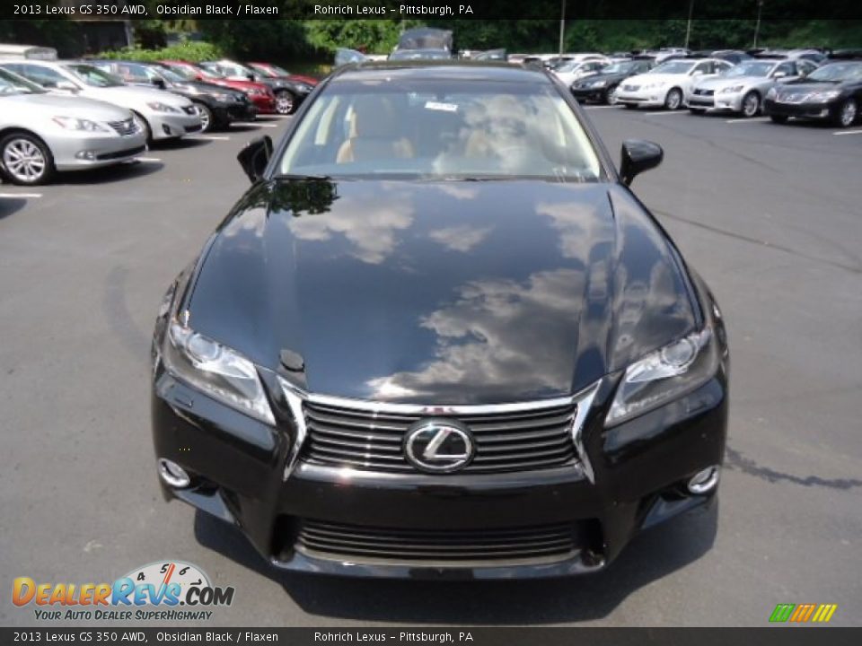 2013 Lexus GS 350 AWD Obsidian Black / Flaxen Photo #7