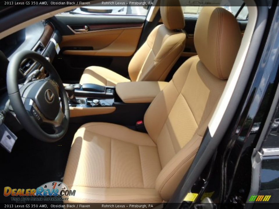 2013 Lexus GS 350 AWD Obsidian Black / Flaxen Photo #10