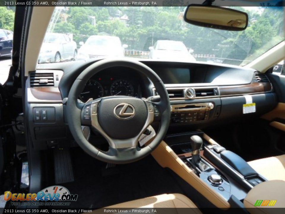 2013 Lexus GS 350 AWD Obsidian Black / Flaxen Photo #12