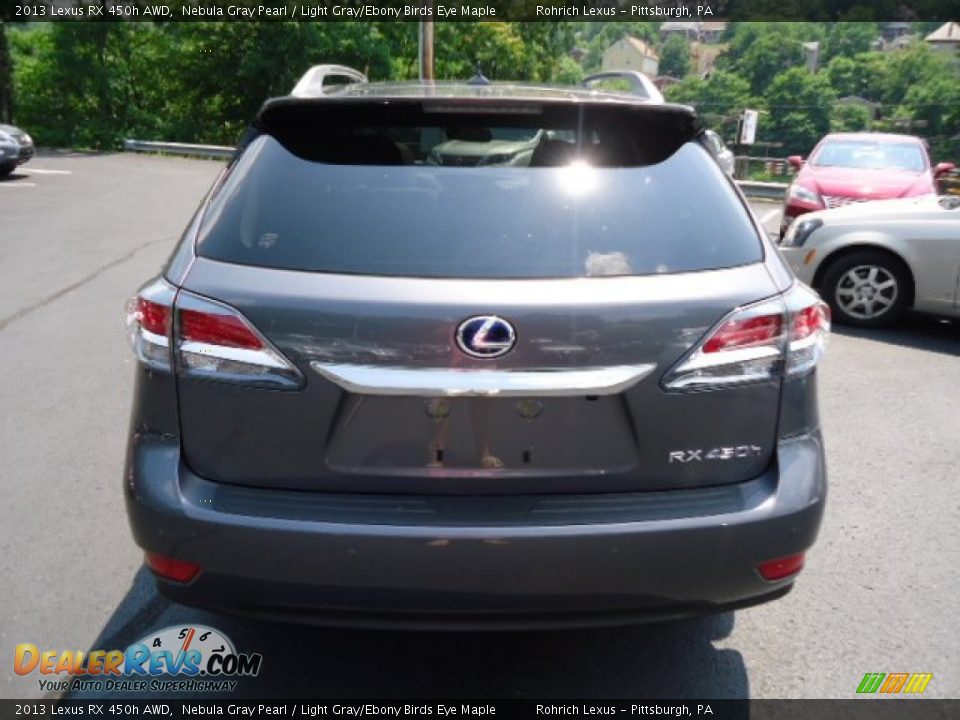 2013 Lexus RX 450h AWD Nebula Gray Pearl / Light Gray/Ebony Birds Eye Maple Photo #3