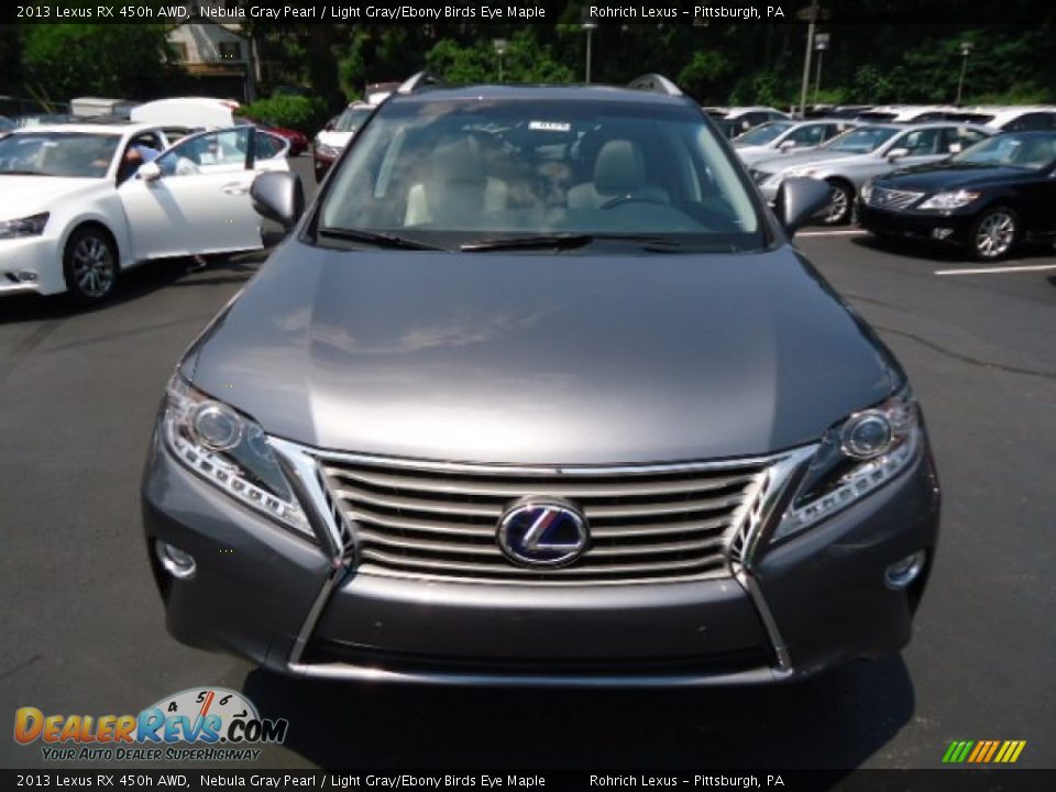 2013 Lexus RX 450h AWD Nebula Gray Pearl / Light Gray/Ebony Birds Eye Maple Photo #7