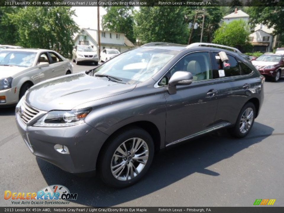 2013 Lexus RX 450h AWD Nebula Gray Pearl / Light Gray/Ebony Birds Eye Maple Photo #8