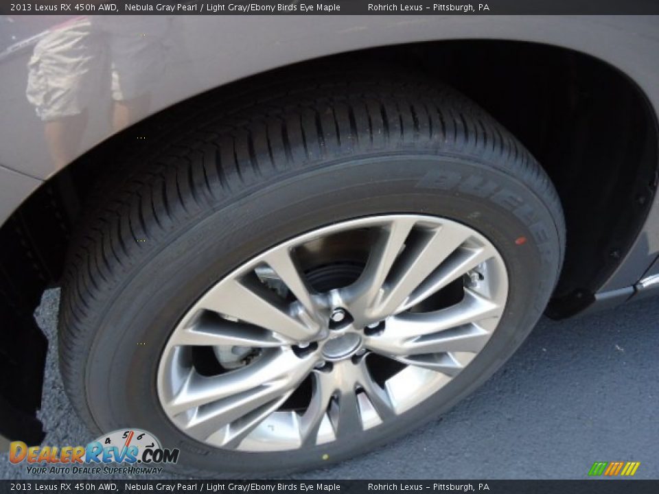 2013 Lexus RX 450h AWD Nebula Gray Pearl / Light Gray/Ebony Birds Eye Maple Photo #9
