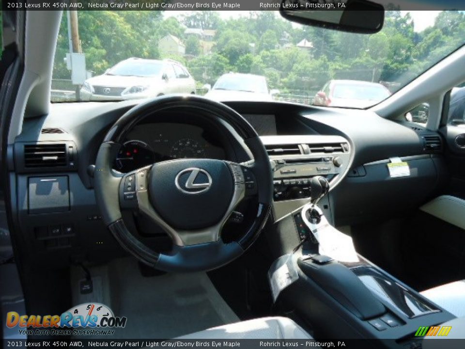 2013 Lexus RX 450h AWD Nebula Gray Pearl / Light Gray/Ebony Birds Eye Maple Photo #12